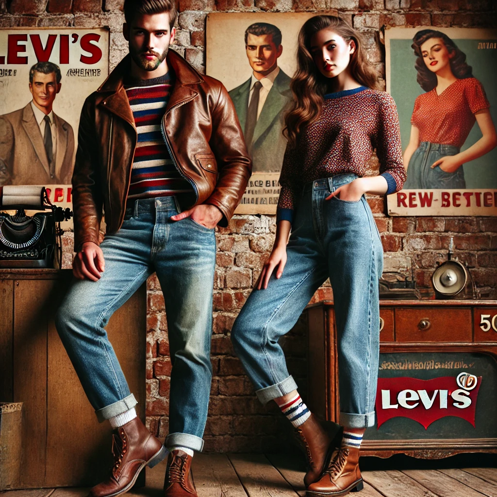 Levis 501 dans un look vintage